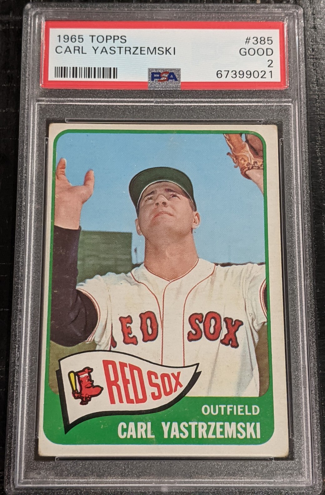 1965 Topps Carl Yastrzemski PSA 2 GOOD #385 Just Graded Red Sox