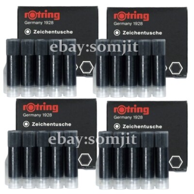 Ink Cartridge Rotring Black Refill Pen Isograph Technical Drawing Paper 4 Boxes.