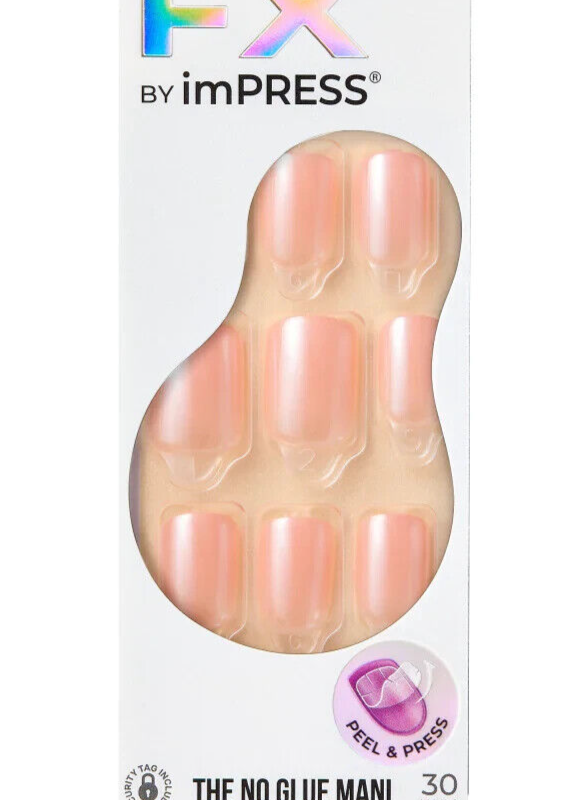 KISS IMPRESS COLOR FX PRESS ON NAILS ONE STEP MANICURE NEW THE WEEKENDS PINK