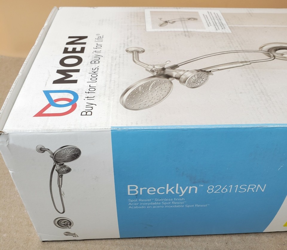 MOEN Brecklyn SingleHandle 6Spray Tub Shower Faucet Brushed Nickel w