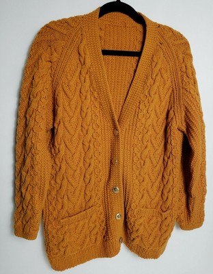 chunky orange cardigan