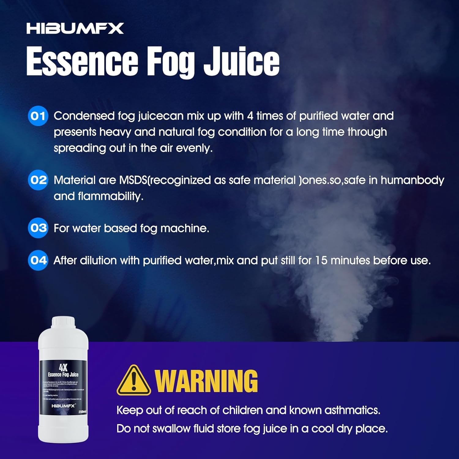 Fog Juice - Condensed Water Mixable Machine Fluid Smoke Solution 250ml 