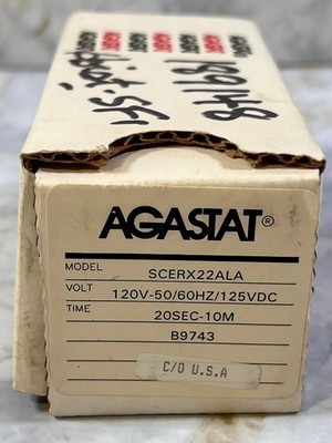 AGASTAT Time Delay Relay 120V-50/60Hz/125VDC, Time Delay 20s-10m - SCERX22ALA