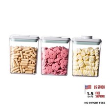 Airtight Food Storage Containers,1.3Qt 3Pcs Pop Food Containers 1.3qt 3 Pcs