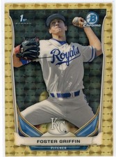 Marketplace image: 2014 Bowman Chrome Draft Foster Griffin #CDP24 Prospect Superfractor 1/1 Guards
