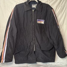 VTG 80s FedEx Federal Express Bomber Jacket Stan Herman Workwear Reflective L