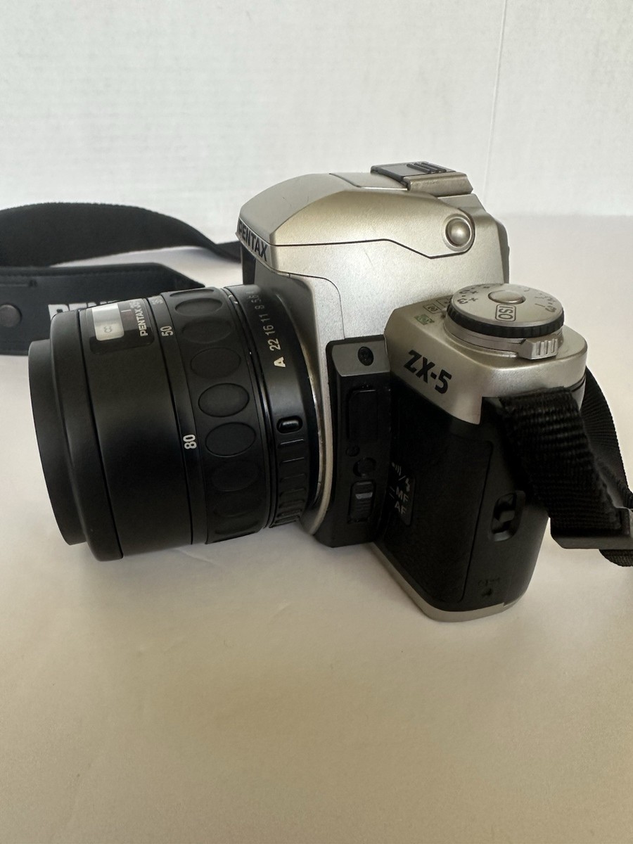 Pentax ZX-5 Film Camera 35-80mm, (Black&Silver)TESTED working | eBay