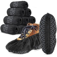 Disposable Shoe Covers 100 Pack 50 Pairs Recyclable Shoe  Boot Covers, Dus...