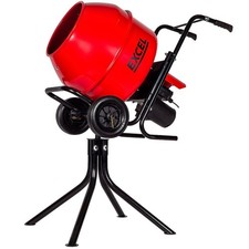Excel Electric Cement Mixer Portable Mortar Plaster Concrete Drum 134L 240V/370W