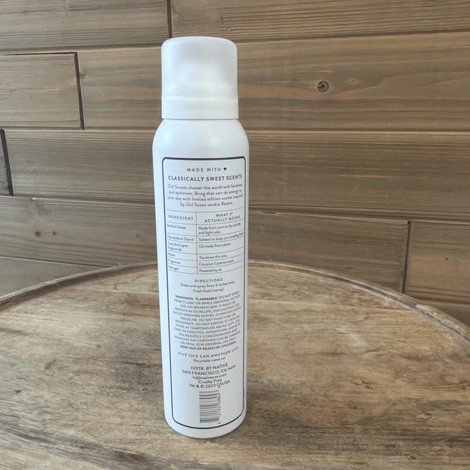 NATIVE Deodorant & Body Spray Girls Scouts Coconut Caramel Limited Edition 3.5oz - Image 3 of 4