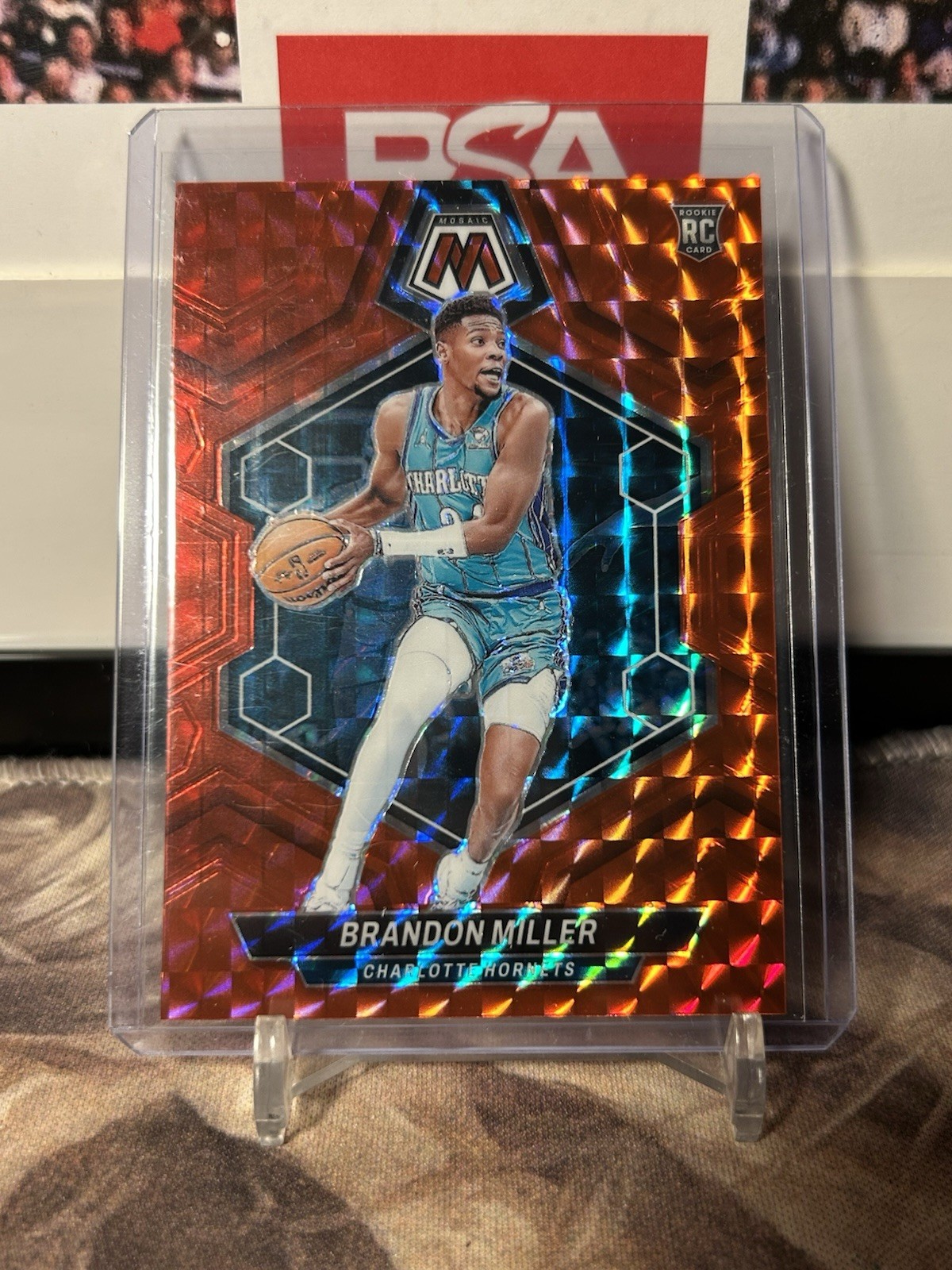 2023-24 Mosaic Brandon Miller RC Red Prizm #202 Hornets Rookie