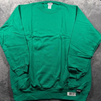 Vintage USA Olympic Sweatshirt Mens 2XL Tall Green Cotton Crew Neck Pullover NWT