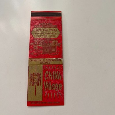 China Village American Dishes Menomonee Falls WI Vintage Matchbook Cover TMB45-1