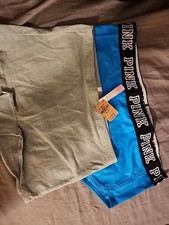 2 paia pantaloncini ragazzo Victoria's Secret rosa nuovi con etichette taglia med