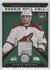 2013-14 Totally Certified Rookie Roll Call Green Tag /5 Chris Brown Patch 2d8