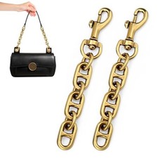 2PCS Gold Purse Extender Chains for Women   Short  Durable Metal Bag Extension