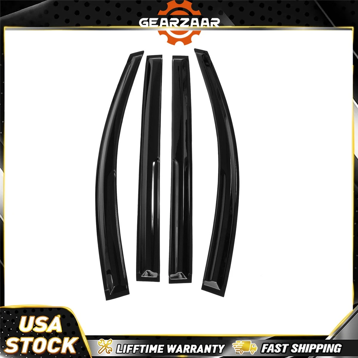 Juego De 4 Deflectores De Lluvia Y Viento Para Toyota Sienna 2004-2010 - Color Humo Oscuro