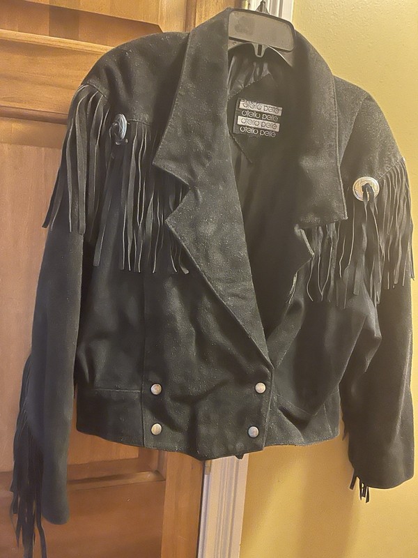OTELLO PELLE FRINGE SUEDE JACKET MEDIUM