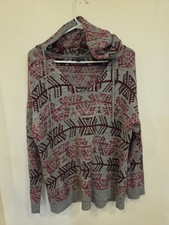 VNTG Americaneagle Size M Boho Hippie Festival Pullover Sweater Colorful Hoodie