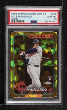2024 Chrome Update Sapphire Edition Gold 28/50 Kyle Manzardo PSA 10 GEM MT 04cw