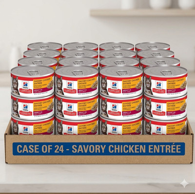 Hill's Science Diet Adult Light Liver & Chicken Entree Wet Cat Food 5.5oz 24Cans