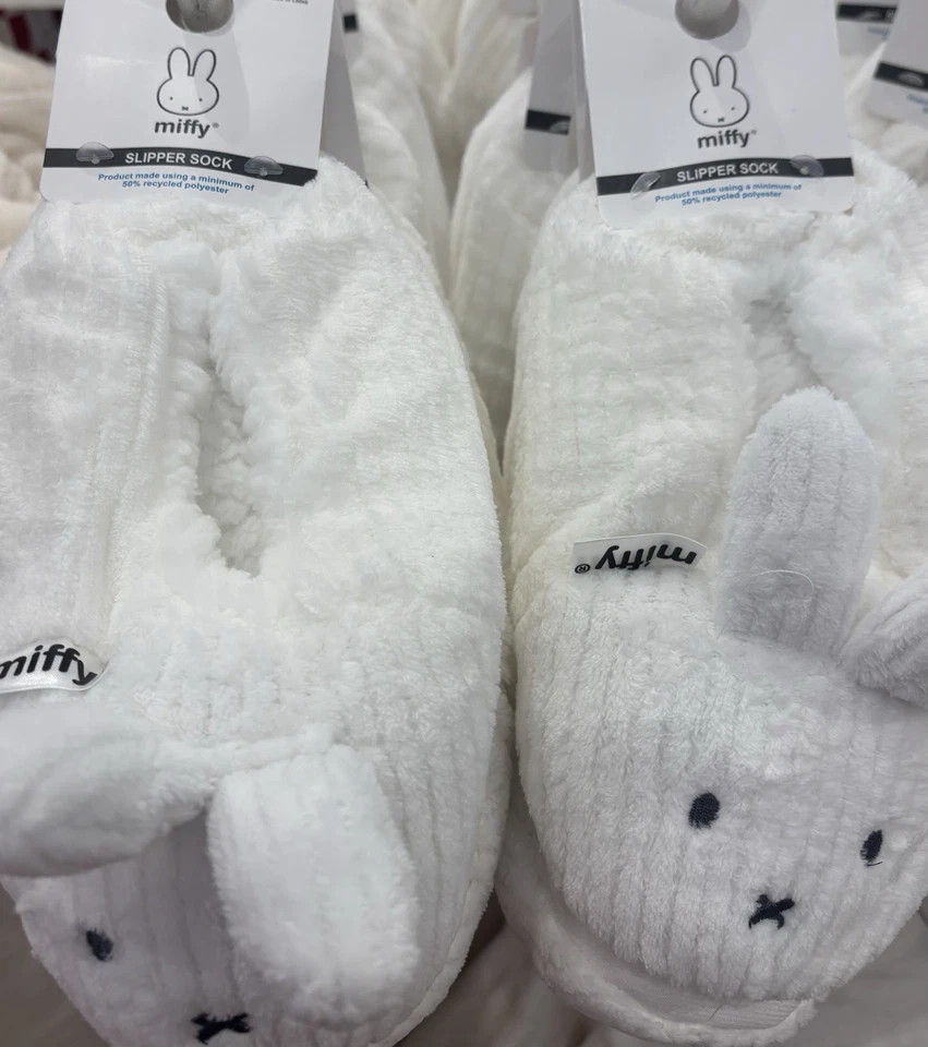 Miffy Bunny Plush Slipper Socks Sizes UK 2-8