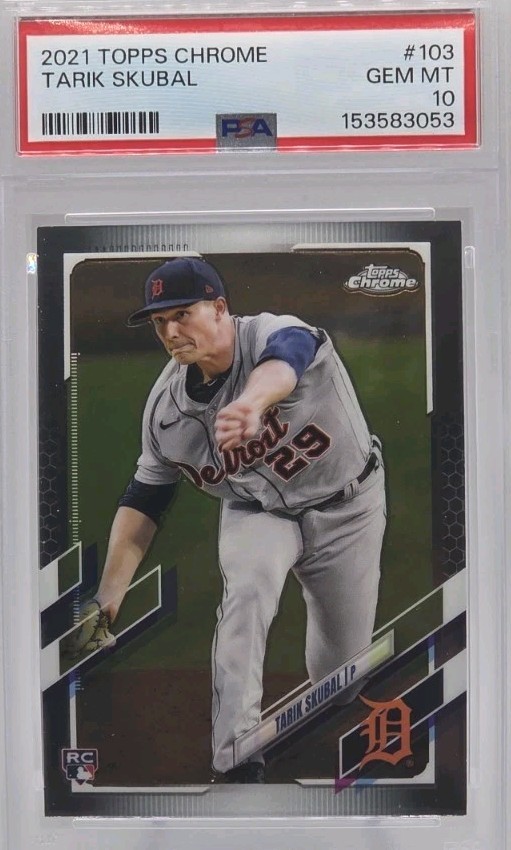 TARIK SKUBAL 2021 Topps Chrome {#103} Rookie RC; *PSA 10 GEM MINT*