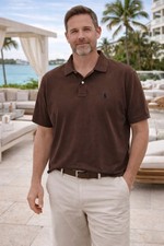 Polo Ralph Lauren Brown Polo Button Down Casual Shirt size XL