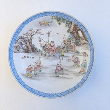 Piatto in porcellana fine cinese traslucida guscio d'uovo dipinte a mano