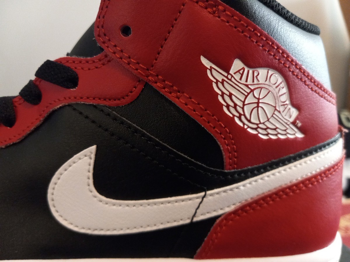 Size 11 - Air Jordan 1 Mid Gym Red Black White for sale online | eBay