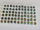 66 Vintage Swarovski Vitrail Med 4869 4861 Disco Ball 8mm 3/4 Flatback Crystals — photo 1