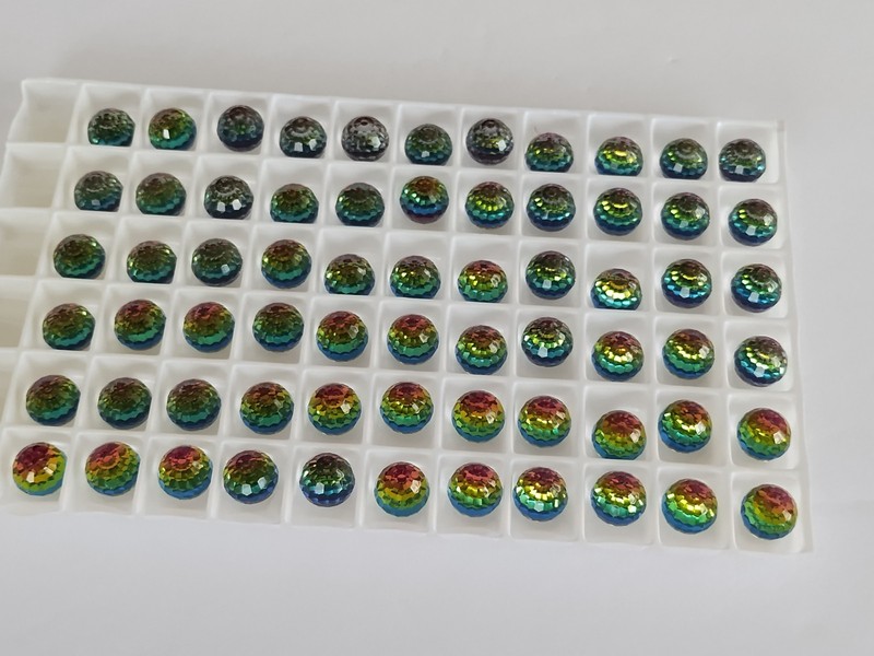 66 Vintage Swarovski Vitrail Med 4869 4861 Disco Ball 8mm 3/4 Flatback Crystals