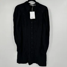 & Other Stories Shirt Dress Womens 10 Paris Atelier Horse Jacquard Long Sleeve