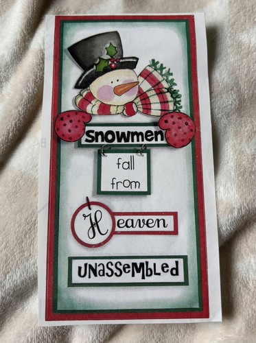 Christmas Bo Bunny 2003 Snowmen From Heaven Sticker Scrapbook Vintage Snow Big
