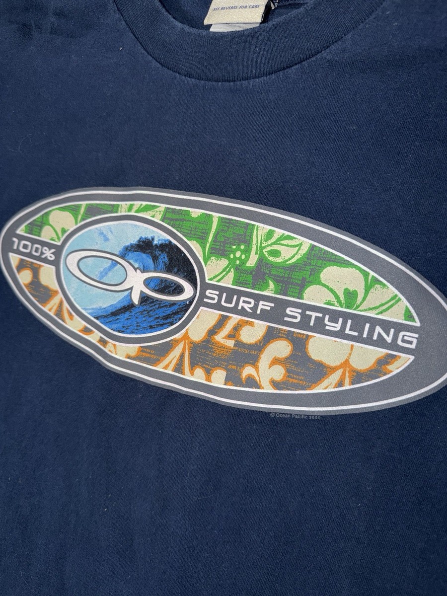 Vintage Y2K Ocean Pacific Logo Surf Long Sleeve Tshirt Size XL