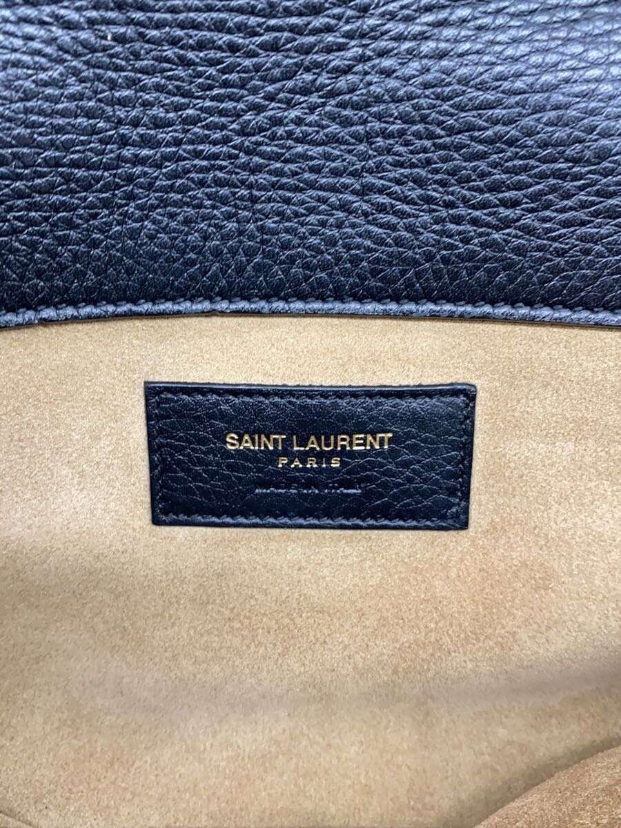 Borsa a mano SAINT LAURENT pelle nera tinta unita 368228 usata