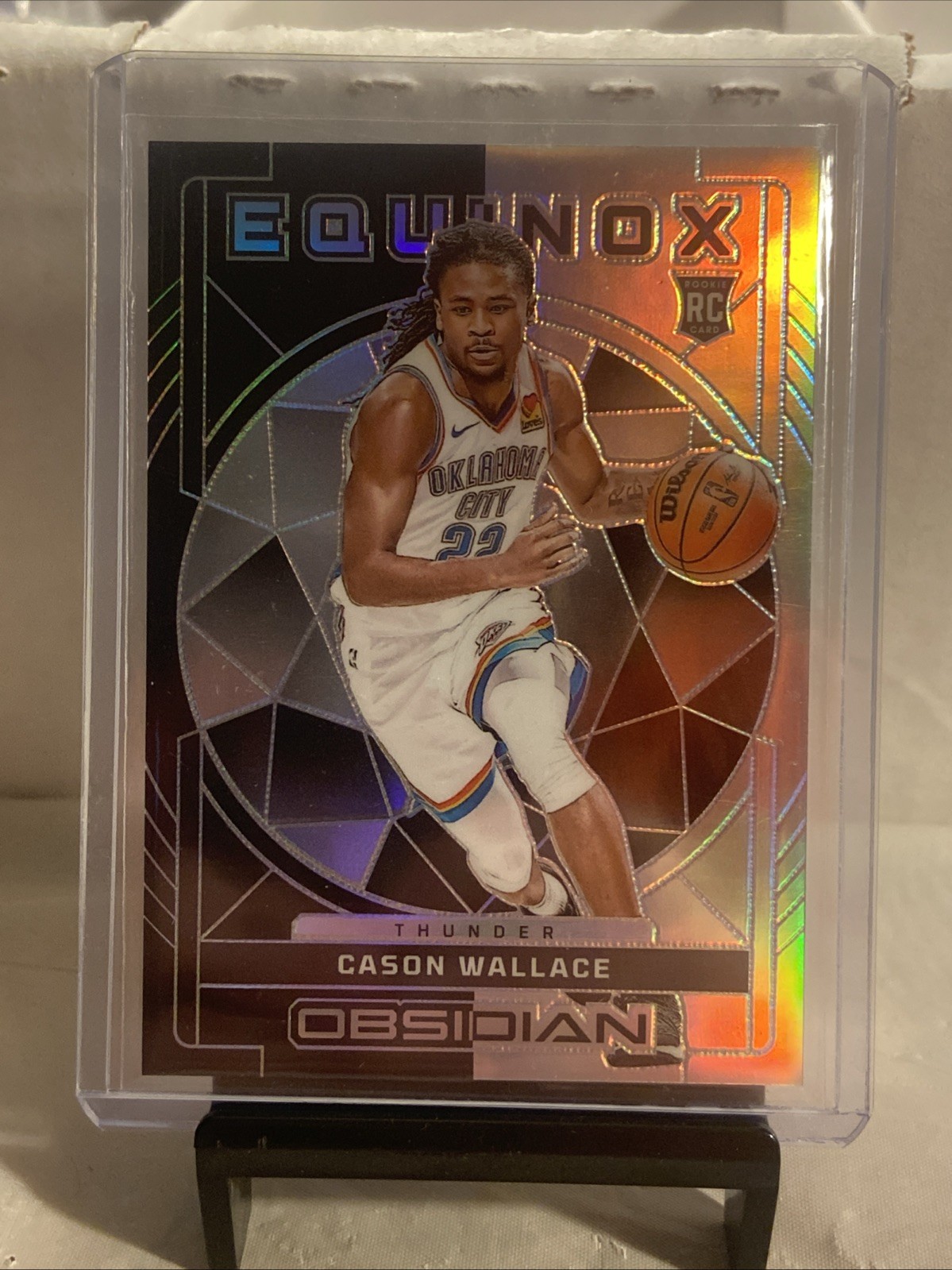 2023-24 Panini Obsidian Equinox /99 Cason Wallace #20 Rookie RC Thunder