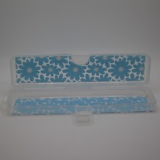 Pen Gear Pencil Case Blue Floral School Supply Organizer Storage