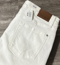 Judy Blue NWT High Waist Side Slit Slim Boot White Jeans SZ 15/32 32x33 