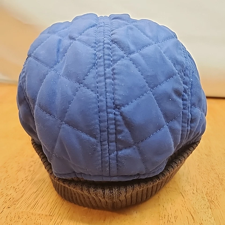 Chapéu gorro acolchoado inverno com viseira azul tamanho adulto médio grande  - Imagem 3 de 4