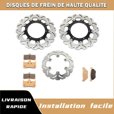pr Yamaha FJR 1300 FJR1300 2002 2003 Disque et Plaquettes de Frein Arrière Avant - Photo 1/4