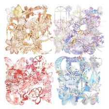 160Pcs Artistic Hollow-Cut Scrapbook Papers, Vintage-Style Decorations for Jo...