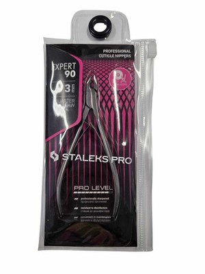 Staleks Pro Expert 90 3mm Cuticle Nippers Quarter Jaw Professional Level Cuti...