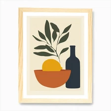 Olives And Lemons Art Print Framed Wall Art Poster Canvas Print Picture