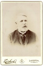 Cabinet Card Circa 1890s Kishel's Bearded Man in Suit Lehighton PA