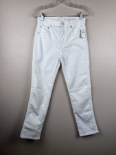 NWT Gap Kids White High Rise Pencil Slim Ankle Jeans Girls Size 14