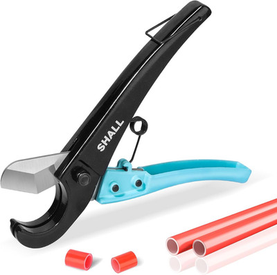 SHALL PEX Pipe Cutter, Cuts up to 1-3/8  , Fast Tubing Cutter for PEX, Plastic H