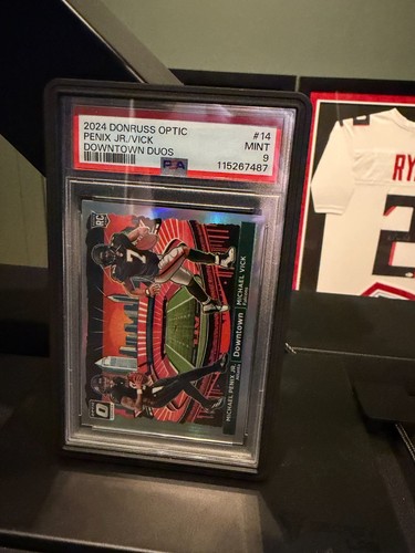 Michael Vick / Michael Penix Jr. #14 2024 Clearly Donruss Downtown Duos card