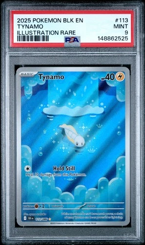 2025 POKEMON BLK EN-BLACK BOLT ILLUSTRATION RARE #113 TYNAMO PSA 9