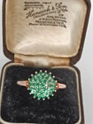 Vintage 1990s 14 Ct Rolled Gold Emerald Ring Size UK S US 9- Hallmarked!!!